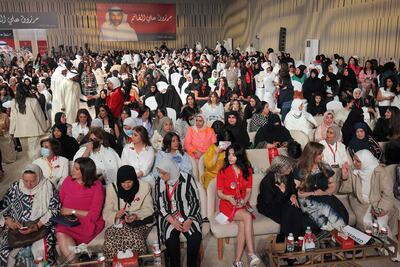 Women attend a campaign rally for parliament candidate and former speaker Marzouq Al Ghanim ahead of the country's elections in Kuwait City on June 4. AFP