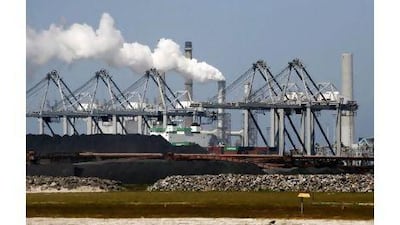 Waste carbon dioxide captured from power plants operated by E.On such as this one in Rotterdam, above, could be stored offshore. Jerry Lampen / Reuters
