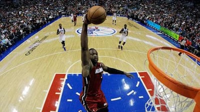 Miami Heat's Dwyane Wade was at the top of his game against the Philadelphia 76ers.