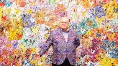 Hunt Slonem is renowned for painting creatures such as butterflies, and the artist makes no apologies for the repetition of that theme. Courtesy Cuadro art Gallery