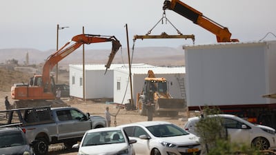 Construction work in illegal Israeli settlements. AFP