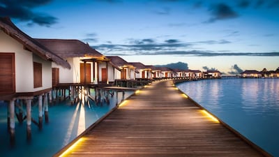 Villas at the Jumeirah Vittaveli in the Maldives. Courtesy Jumeirah