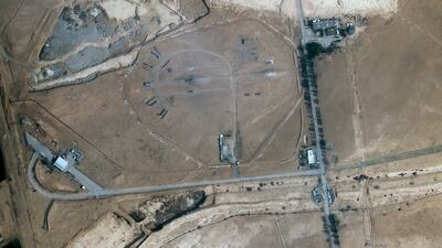 A missile defence site at Isfahan, Iran, photographed by Planet Labs on Monday, April 22. Satellite photos suggest an apparent Israeli retaliatory strike against a Russian-made air missile battery, contradicting denials by officials in Tehran. AP Photo