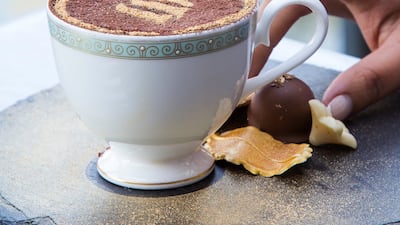 Enjoy a gold cappuccino for the price of a regular one at Sultan's Lounge. Photo: Jumeirah Zabeel Saray