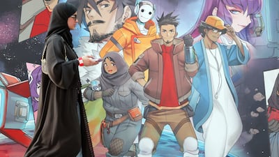 Visitors attend Sandstorm Comics Presents Playgrounds, a pop culture and comic festival, at Manarat Al Saadiyat, Abu Dhabi. Chris Whiteoak / The National