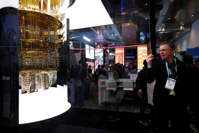 The IBM Q System One quantum computer on display at CES in Las Vegas, Nevada. Steve Marcus / Reuters