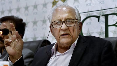 Pakistan Cricket Board Chairman Shahryar Khan, speaks during a press conference in Lahore, Pakistan , Wednesday, March 9, 2016. The PCB welcomed the shift of venue but said it was expecting more assurances before letting its team depart for the tournament. (AP Photo/K.M. Chuadary)