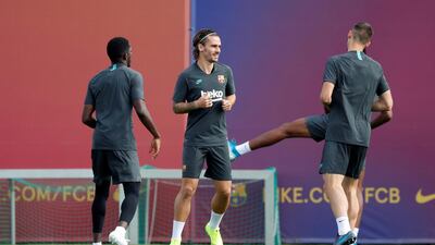 Barcelona's Antoine Griezmann during training. Reuters