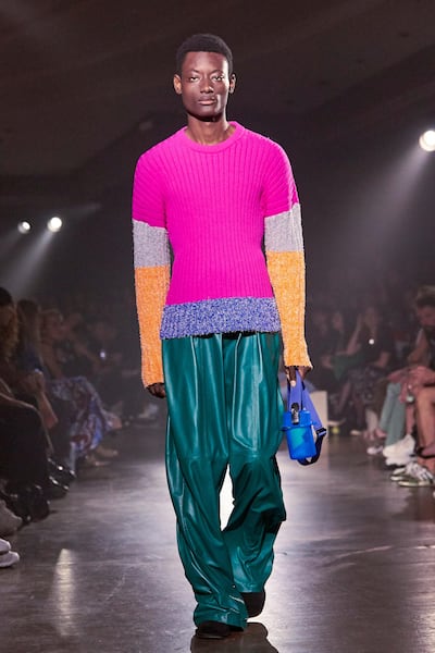A colourful look from Kenzo's spring/summer 2019 runway show. Courtesy Mohamed Khalil