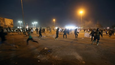 Iraqi demonstrators clash with Iraqi security forces during anti-government protests in Basra, Iraq November 6, 2020. Reuters