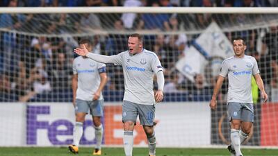 Wayne Rooney during Everton's 3-0 defeat to Italian side Atalanta in the Europa League on Thursday. Alberto Lingria / Reuters