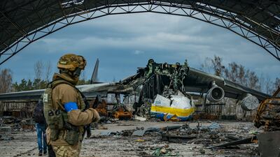 Hostomel cargo airport was a Ukrainian resistance symbol as Russia struggled to secure a foothold in Kyiv early in the war. Getty Images