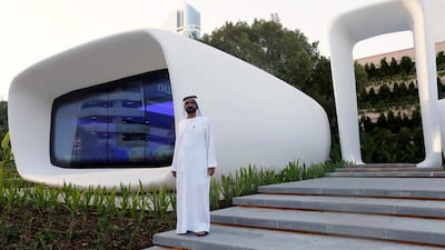 Sheikh Mohammed bin Rashid opened a futuristic office for 3-D printing technology in May. Reuters