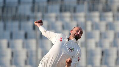 Australia's Nathan Lyon took another five-wicket haul against Bangladesh. AM Ahad / AP Photo