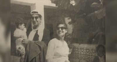 Sheikha Nama bint Majid Al Qasimi with her husband, Sheikh Saoud bin Khalid Al Qasimi, and their son, Sheikh Majid. Photo: Noor Al Qasimi