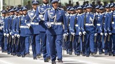 Three hundred and four cadets graduated from the Abu Dhabi Police College on Monday, including Sheikh Ahmed bin Nasser, a grandson of Sheikh Zayed.