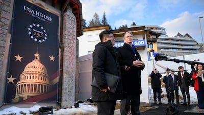 US Treasury Secretary Scott Bessent addresses the media. EPA
