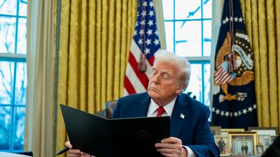 US President Donald Trump says a 25 per cent tariff on exports from Canada and Mexico could take effect this weekend. EPA