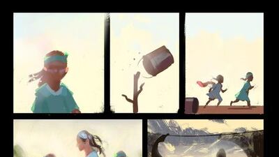 The storyboard provided is taken from the trailer scene before Bilal’s abduction. This is the first scene of the movie. Courtesy Barajoun