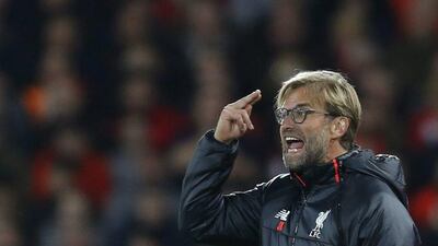 Liverpool manager Juergen Klopp instructs his side during their win over West Brom. Ed Sykes / Action Images / Reuters / October 22, 2016