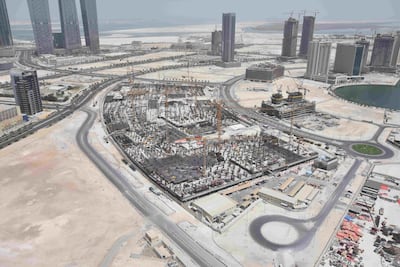 An overhead view of the Reem Mall development in Abu Dhabi. Courtesy Al Farwaniya Property Developments