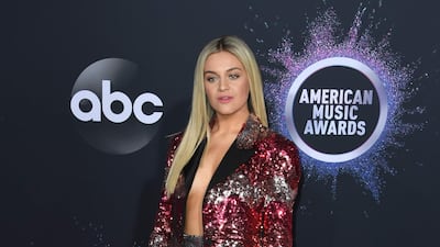 Kelsea Ballerini arrives at the American Music Awards on Sunday, November 24, 2019, at the Microsoft Theatre in Los Angeles. AFP