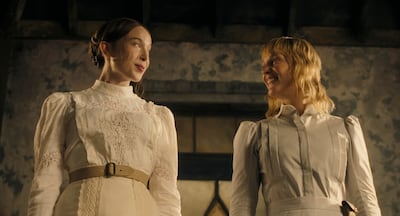 Ella Beatty as Lizzie Borden, left, and Vicky Krieps as Bridget Sullivan. Photo: Netflix