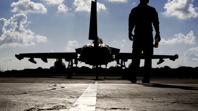 Qataris this week signed a memorandum of understanding with British arms firm BAE Systems to buy 24 Typhoon fighters at a cost of about US$2.6 billion (Dh9.6 billion). Petros Karadjias / AFP