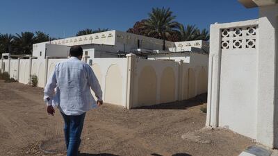 Above, a compound of villas in Al Ain. Delores Johnson / The National