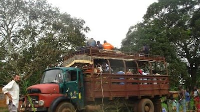 The truck Scott MacMillan travelled in from Doussala to Dolisie in the Republic of the Congo. Scott MacMillan for The National