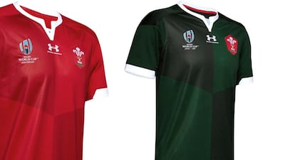12: Wales – The home strip is workmanlike, a bit no frills. The forest green change kit is a touch better. Pretty middle of the road offering. Images via WRU.com
