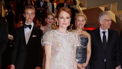 Actress Julianne Moore and guests leave the Festival Palace after the screening of Maps To The Stars. Julien Warnand / EPA