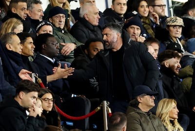 Italy coach Gennaro Gattuso during the Serie A match between Como and AS Roma. Reuters