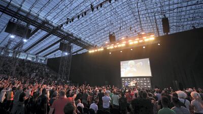 Khabib Nurmagomedov is interviewed the day before his fight with Justin Poirier at UFC 242.