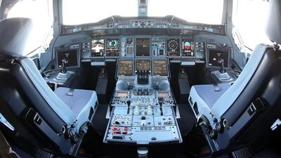 If you feel at home here, the flight deck of an Airbus A380, Etihad may want to hear from you. Chris Ratcliffe / Bloomberg