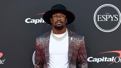 NFL player Von Miller, of the Denver Broncos, arrives at the Espy Awards on Wednesday, July 10, 2019, at the Microsoft Theatre in Los Angeles. AP