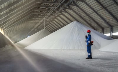 Fertiglobe's commodities are loaded on to ships from its facility in Ruwais, Abu Dhabi. Photo: Fertiglobe