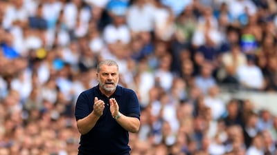 Tottenham Hotspur manager Ange Postecoglou's side are second in the Premier League going into Sunday's North London derby against Arsenal. Getty Images