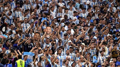 Argentina fans roar their side on to victory in Atlanta. EPA