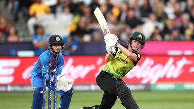 Beth Mooney batting for Australia. Getty