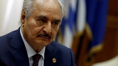 Libyan commander Khalifa Haftar, who leads the LNA, one of the country's two warring sides that entered the third round of ceasefire talks with the UN. Reuters