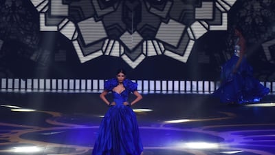 A look by designer Nikhil and Shantanu on stage during the IIFA Rocks of the 20th International Indian Film Academy (IIFA) Awards at NSCI in Mumbai on September 16, 2019