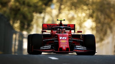 Charles Leclerc was fastest in Azerbaijan practice. Getty