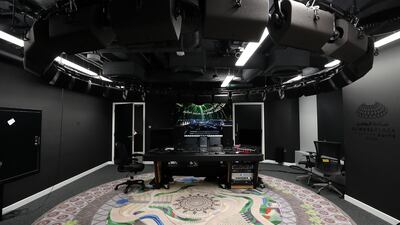 Content is curated in virtual reality and in audio studios that overlook Al Wasl dome. Pawan Singh / The National