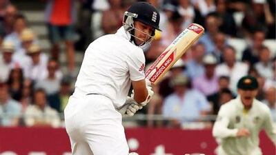 Jonathan Trott was bowled out for 48. David Jones / EPA