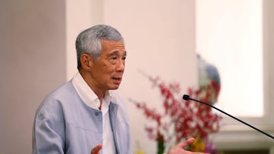 Singapore's Prime Minister Lee Hsien Loong speaks during a press conference after the resignation of two senior lawmakers, at the Istana in Singapore, on July 17. Reuters