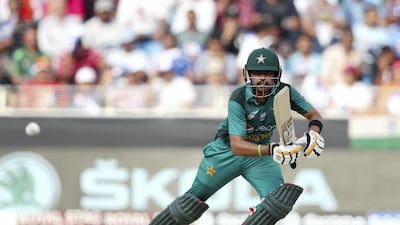 Babar Azam, pictured during the Asia Cup last month, top-scored for Pakistan against Australia in the opening T20 in Abu Dhabi. Chris Whiteoak / The National