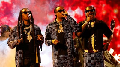 Migos perform during the BET Awards. Reuters