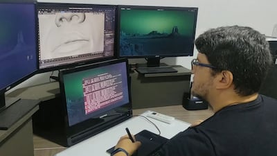 Cicero Moraes at work on a 3-D design. Photo: Supplied