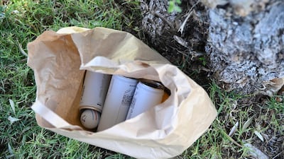 English golfer Callum Shinkwin ball lands his ball in a marshall's lunch bag on the 18th hole during Day 1 of the Cyprus Open at Aphrodite Hills Resort on Thursday, October 29. Getty